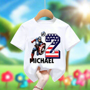 Captain America Birthday Personalize Name Boy