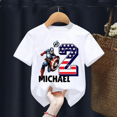 Captain America Birthday Personalize Name Boy