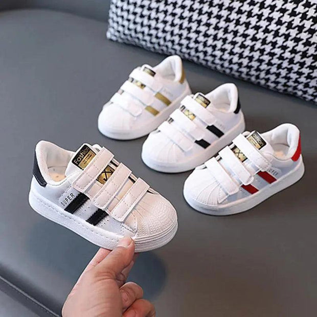 Children's Breathable PU Leather Sneakers - Casual Non-slip Shoes - Suityble