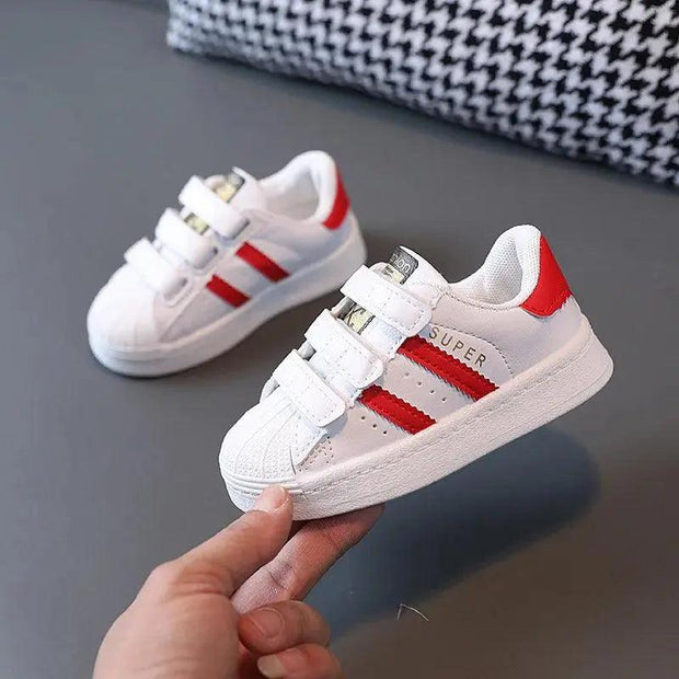 Children's Breathable PU Leather Sneakers - Casual Non-slip Shoes - Suityble