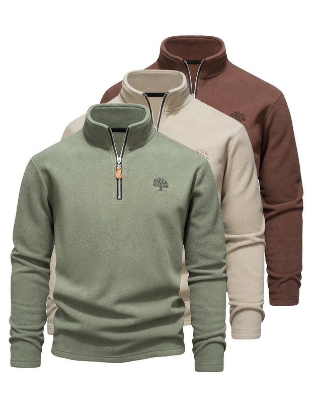 Fleece Pullover Sweatshirts - Half-Zip (3PCS)