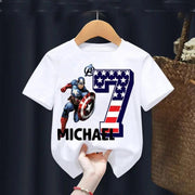 Captain America Birthday Personalize Name Boy