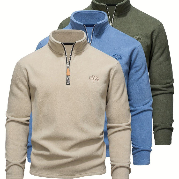 Fleece Pullover Sweatshirts - Half-Zip (3PCS)