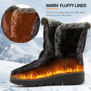 Women's Winter Waterproof Snow Boots with Faux Fur - Suityble